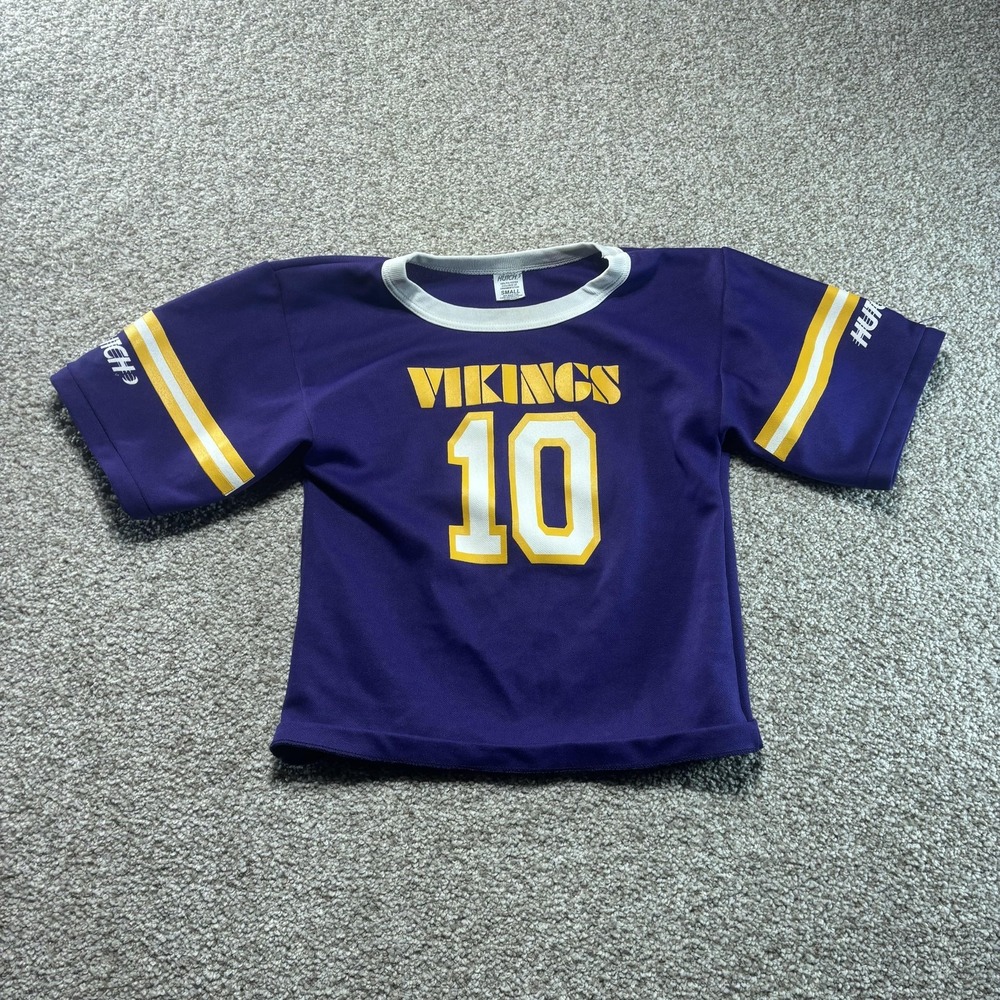 Vintage Minnesota Vikings Shirt Youth Small Purple NFL Football #10 90s‎